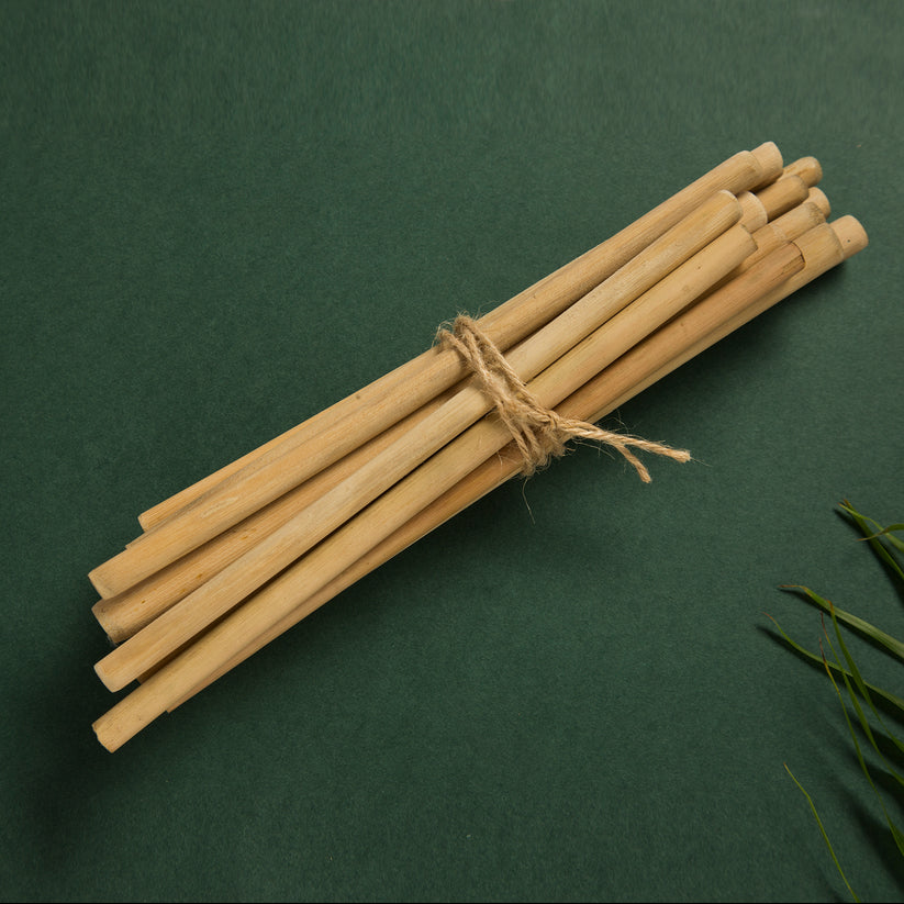 Eco-friendly Reusable Bamboo Straws with Cleaning Brush - Image 2